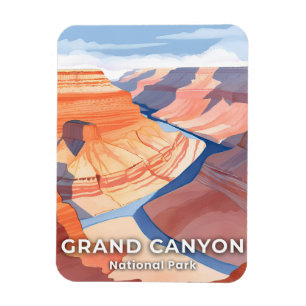 Grand Canyon National Park Watercolor Travel Magnet