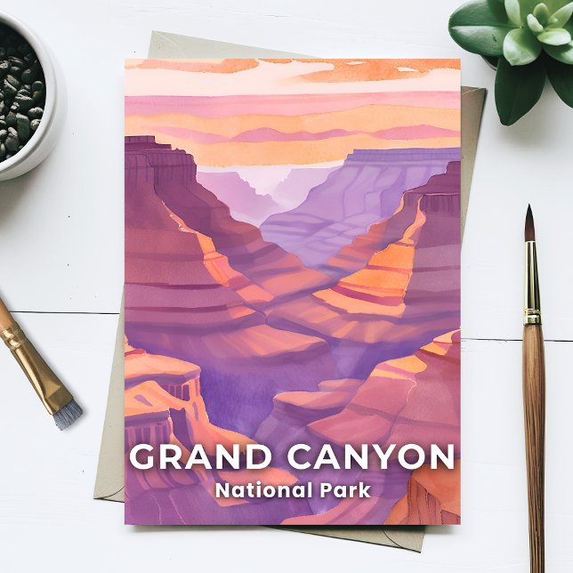 Grand Canyon National Park Watercolor Travel Postcard (Creator Uploaded)