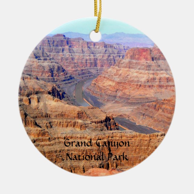 Grand Canyon National Park West Rim Ceramic Tree Decoration (Front)