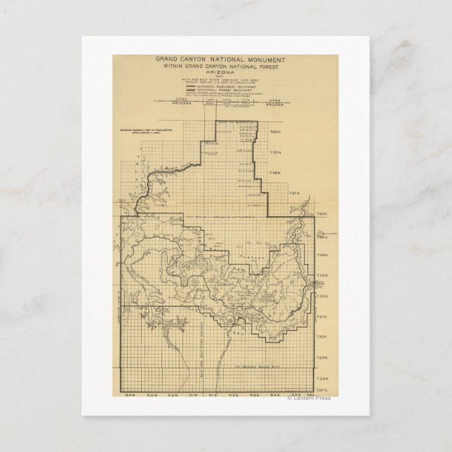Grand Canyon National ParkPanoramic Map Postcard (Front)