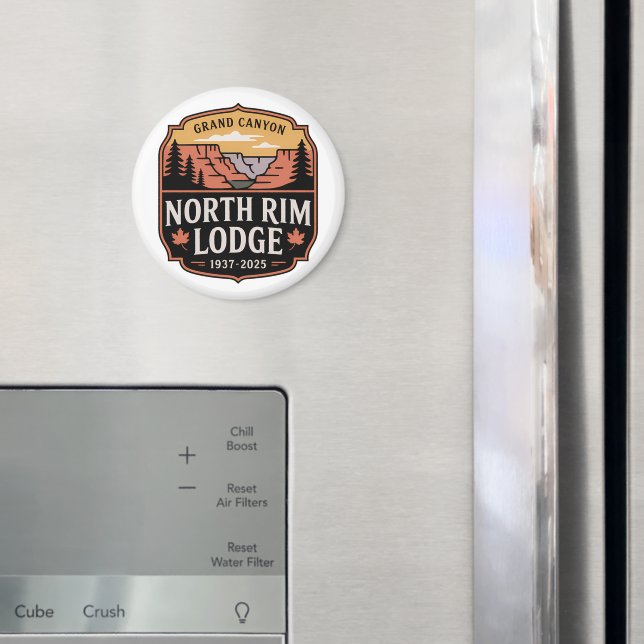 Grand Canyon North Rim Lodge Tribute 1937–2025  Magnet (In Situ (Fridge))