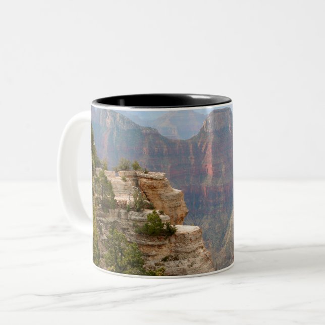 Grand Canyon North Rim lookout Two-Tone Coffee Mug (Front Left)
