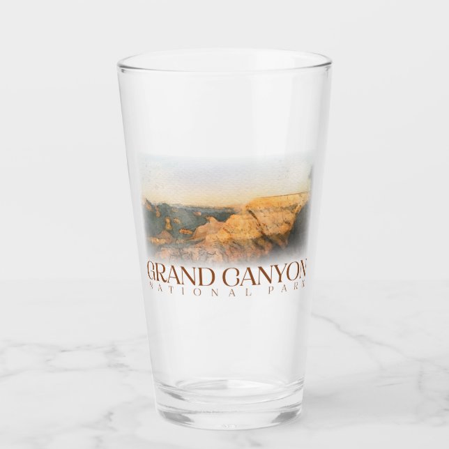 Grand Canyon Pint Glass, National Park Tumbler (Front)