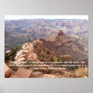 Grand Canyon poster with Edward Abbey quote