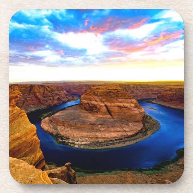 Grand Canyon Red Rocks and Blue Water Beautiful Coaster (Front)
