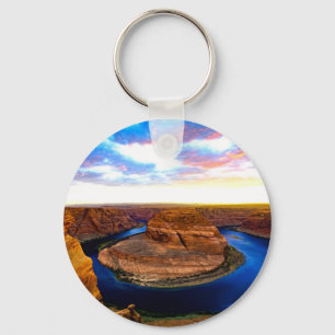 Grand Canyon Red Rocks and Blue Water Beautiful Key Ring