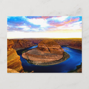 Grand Canyon Red Rocks and Blue Water Beautiful Postcard