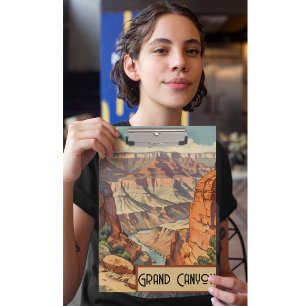 Grand Canyon Retro Travel Design Clipboard