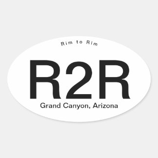 Grand Canyon Rim to Rim - Run, Hike, Crawl! Oval Sticker