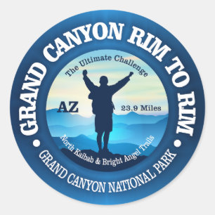 Grand Canyon Rim to Rim (V) Classic Round Sticker