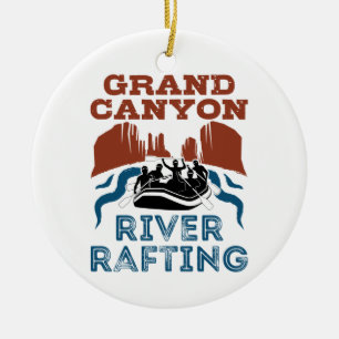 Grand Canyon River Rafting Colorado River Ceramic Tree Decoration