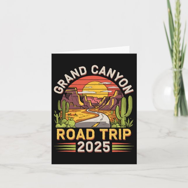 Grand Canyon Road Trip 2025 - Summer Vacation  Card (Front)