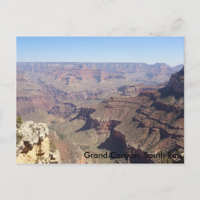 Grand Canyon, South Rim Arizona Post Card (Front)