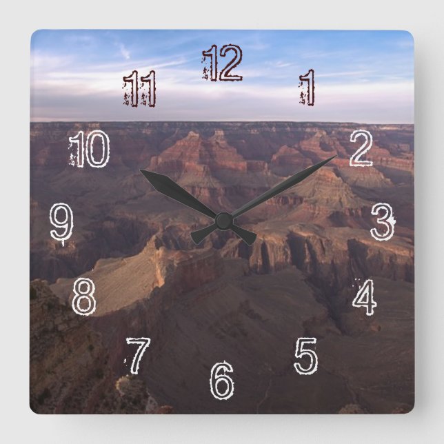 Grand Canyon Square Wall Clock (Front)