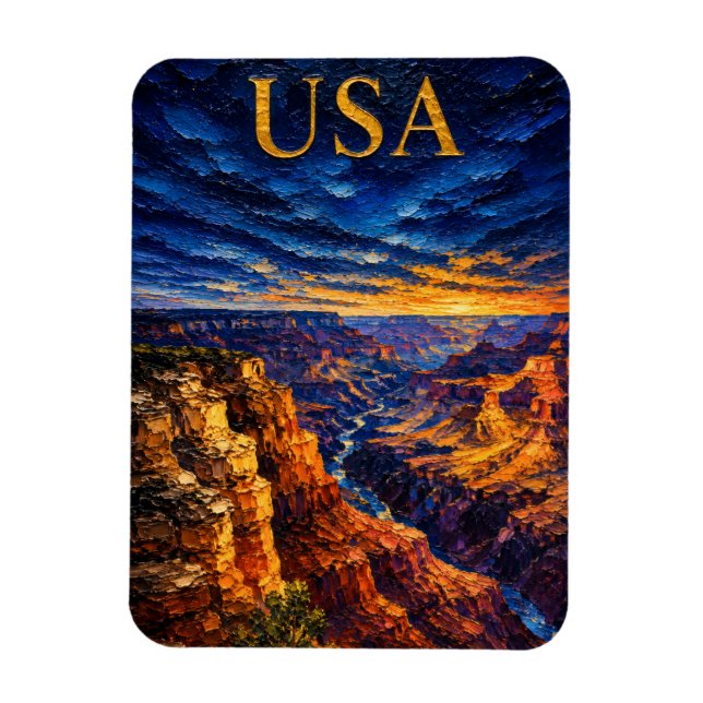 Grand Canyon Sunset Souvenier Magnet (Vertical)