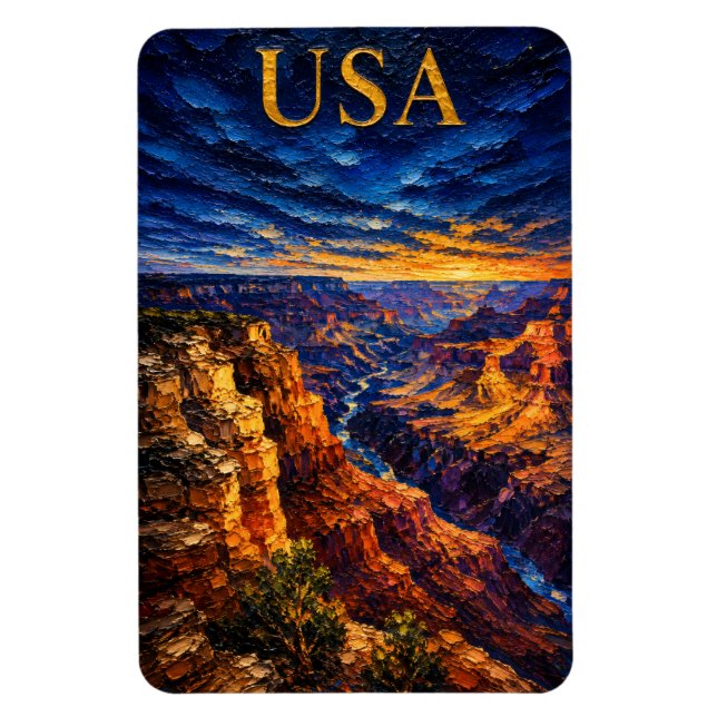 Grand Canyon Sunset Souvenier Magnet (Vertical)