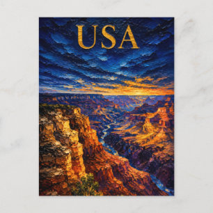 Grand Canyon Sunset Souvenier Postcard