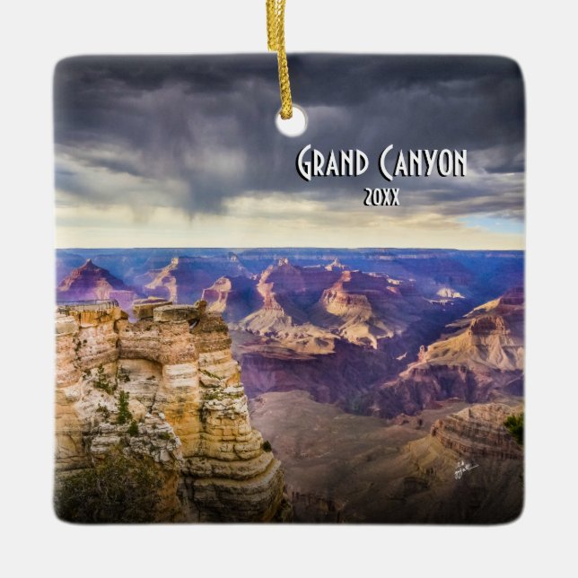 Grand Canyon Travel Photo 2-sided Christmas Ceramic Ornament (Front)