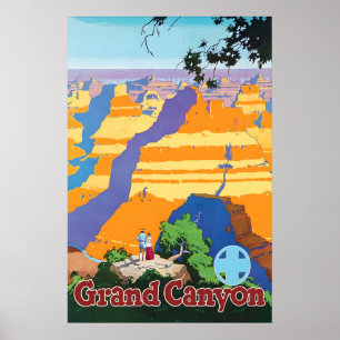 Grand Canyon Travel Poster Vintage Arizona Wall