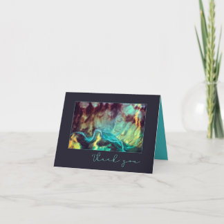 Grand Canyon Turquoise Abstract Blank Thank You Card