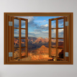Grand Canyon USA 🍁 Fake Window Frame Poster
