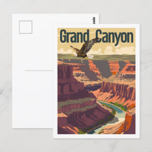 Grand Canyon USA Vintage Famous Travel Place Postcard