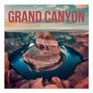 Grand Canyon USA vintage Poster