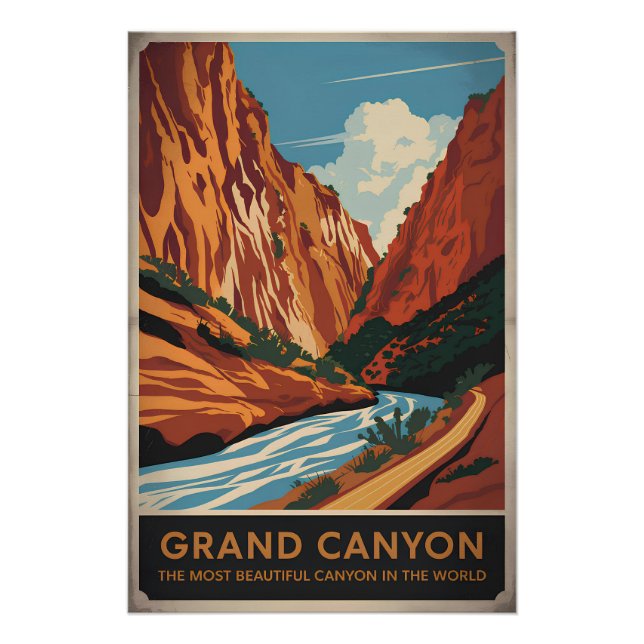 Grand Canyon vintage Poster (Front)