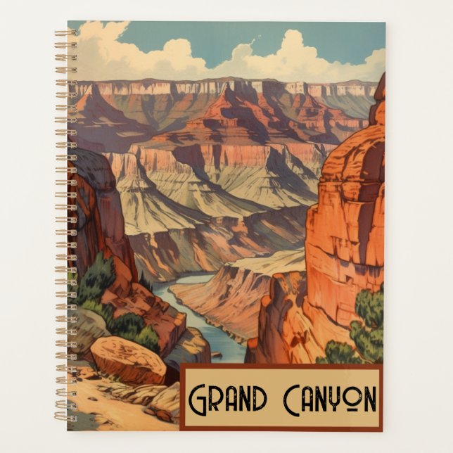 Grand Canyon Vintage Southwest Landscape Planner (Front)