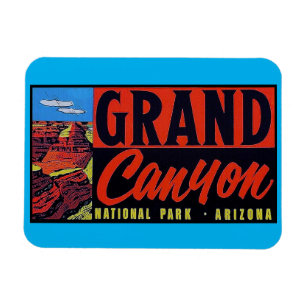 Grand Canyon Vintage Travel Art - Flexible  Magnet