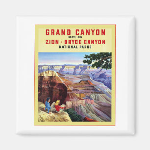 Grand Canyon ~ Vintage Travel Poster Magnet