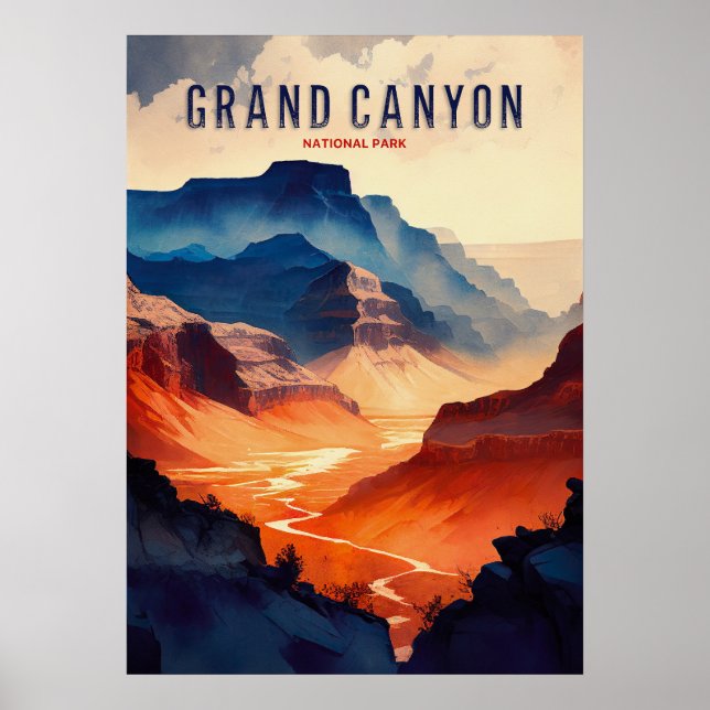 Grand Canyon Watercolor Poster (Front)