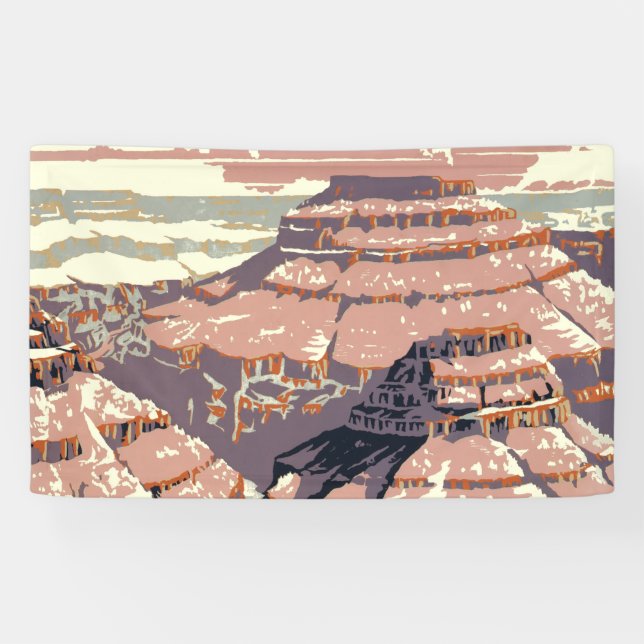 Grand Canyon Western Graphic Art American Banner (Horizontal)