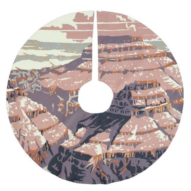 Grand Canyon Western Graphic Art American Brushed Polyester Tree Skirt (Front)