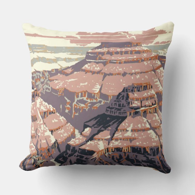 Grand Canyon Western Graphic Art American Cushion (Front)