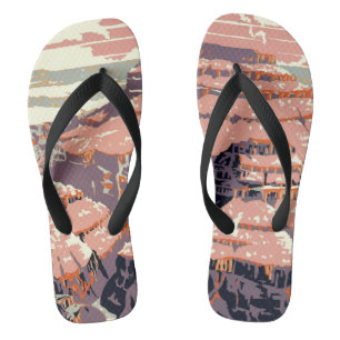 Grand Canyon Western Graphic Art American Flip Flops