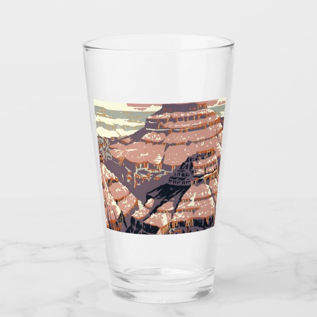 Grand Canyon Western Graphic Art American Glass (Front)