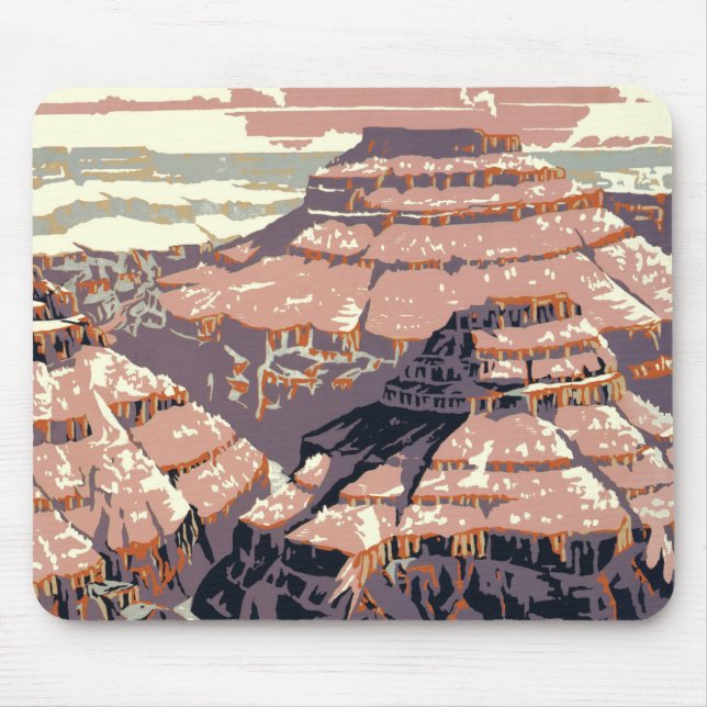 Grand Canyon Western Graphic Art American Mouse Mat (Front)