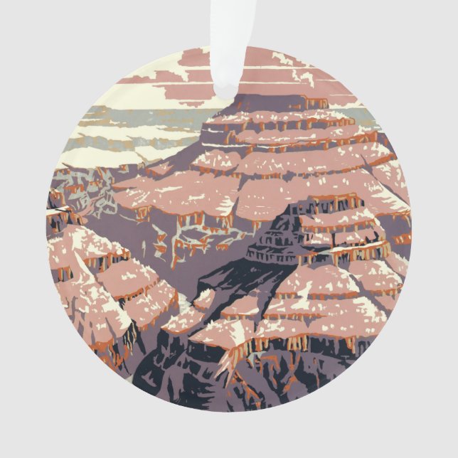 Grand Canyon Western Graphic Art American Ornament (Front)