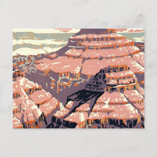 Grand Canyon Western Graphic Art American Postcard