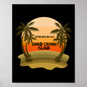 Grand Cayman Island Vacation Seven Mile Beach Poster