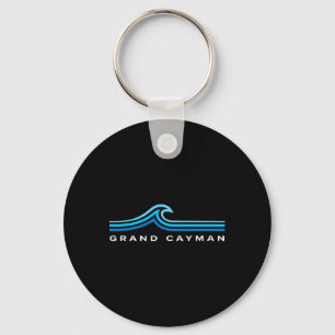 Grand Cayman Islands Waves Vintage Mens Womens Boy Key Ring