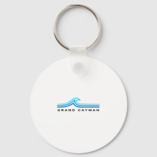 Grand Cayman Islands Waves Vintage Mens Womens Boy Key Ring