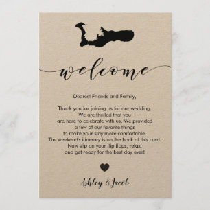 Grand Cayman Wedding Welcome Letter & Itinerary Programme