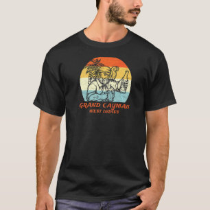 Grand Cayman West Indies Vintage Pirate & Parrot V T-Shirt