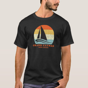 Grand Cayman West Indies Vintage Sailboat Sailing  T-Shirt