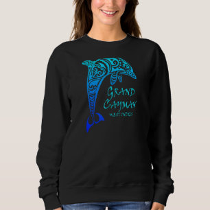 Grand Cayman West Indies Vintage Tribal Dolphin Va Sweatshirt