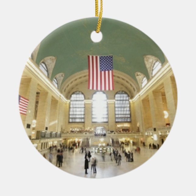 Grand Central Station Ceramic Tree Decoration (Front)