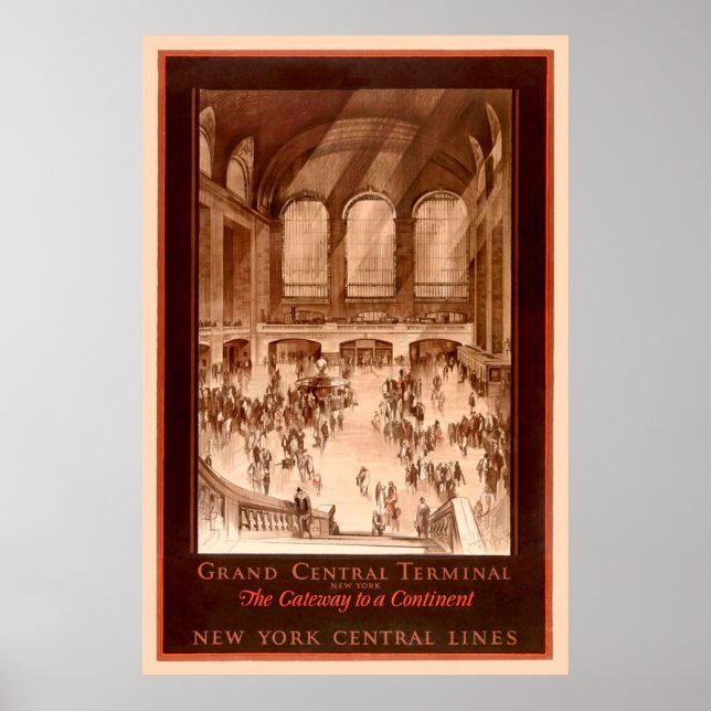 Grand Central Terminal Vintage Poster (Front)