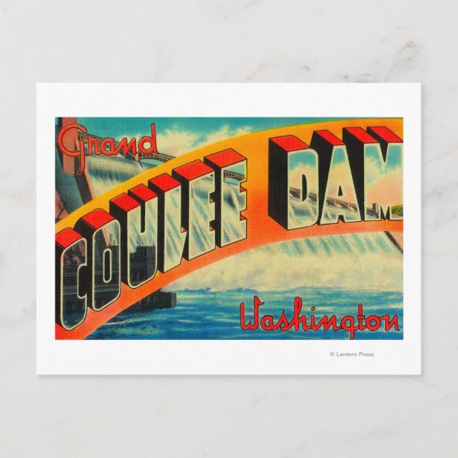 Grand Coulee Dam, Washington Postcard (Front)